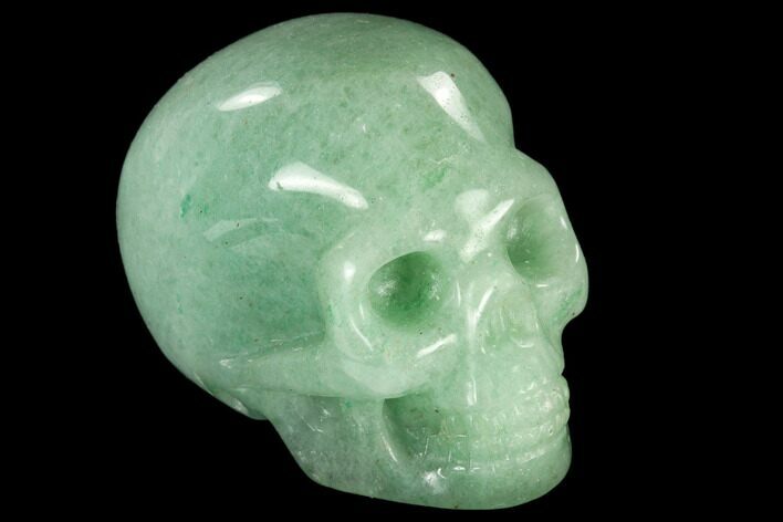 Realistic, Polished Green Aventurine Skull #116807